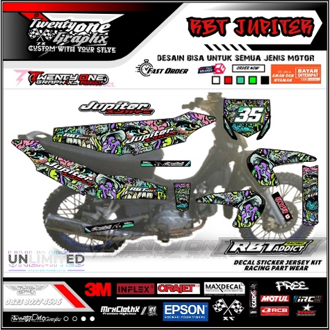 Jual DECAL STIKER RBT JUPITER Z Z1 OLD NEW KARK kekinian⭐ BEBEK TRAIL ...
