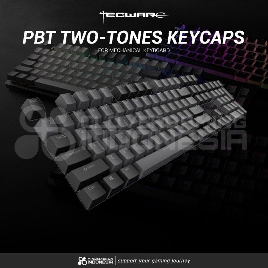 Jual Tecware PBT Two Tones Double-Shot Moulded Backlit LED Keycaps Set ...