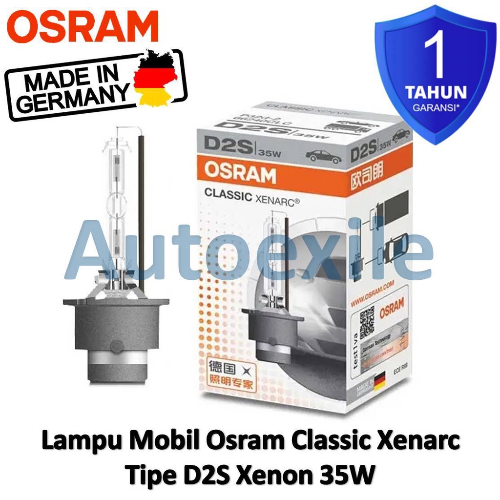 Jual Osram HID Xenon D2S 35W P32d-2 Classic Xenarc 66240CLC Made in Germany  Original Garansi Lampu Depan Mobil