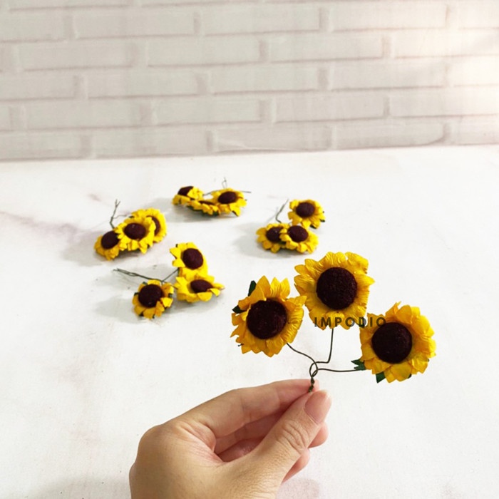 Jual IMPODIO 3 tangkai bunga matahari / sunflower artificial props foto ...