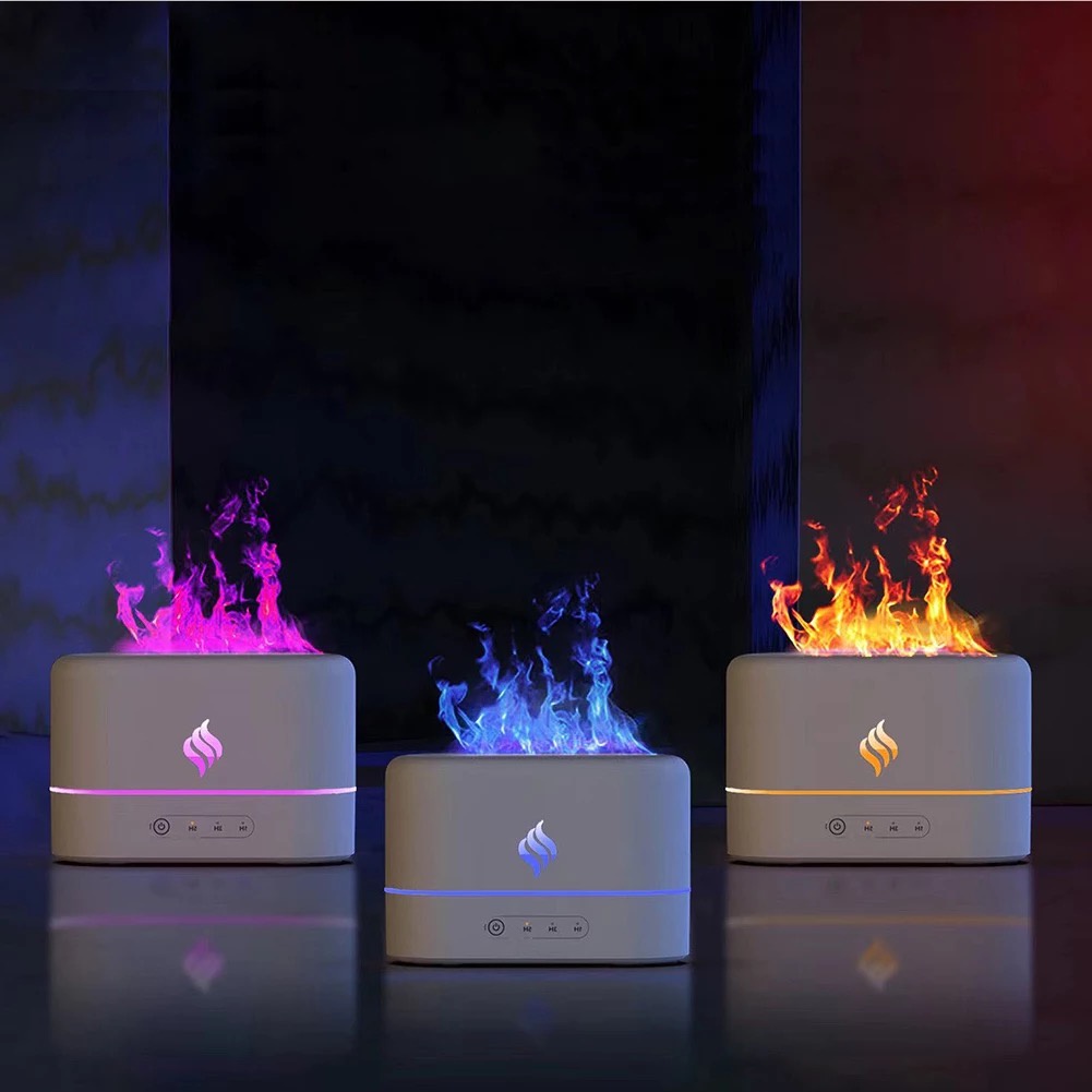 Jual Air Humidifier Aromatherapy Purifier Diffuser Colorful Ilusi Api ...