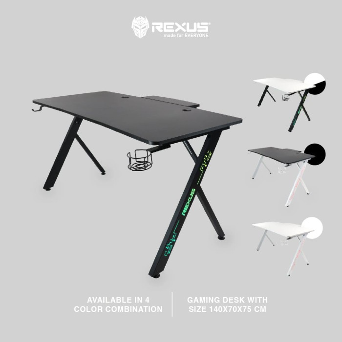 Jual Meja Rexus Gaming Desk Gaming Gala RGB LED RXD-140 | Shopee Indonesia