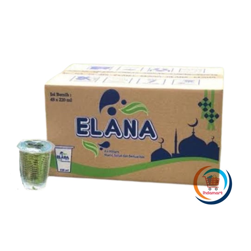 Jual Elana Air Mineral Gelas 200 ml 1 Dus Isi 48 pcs | Shopee Indonesia