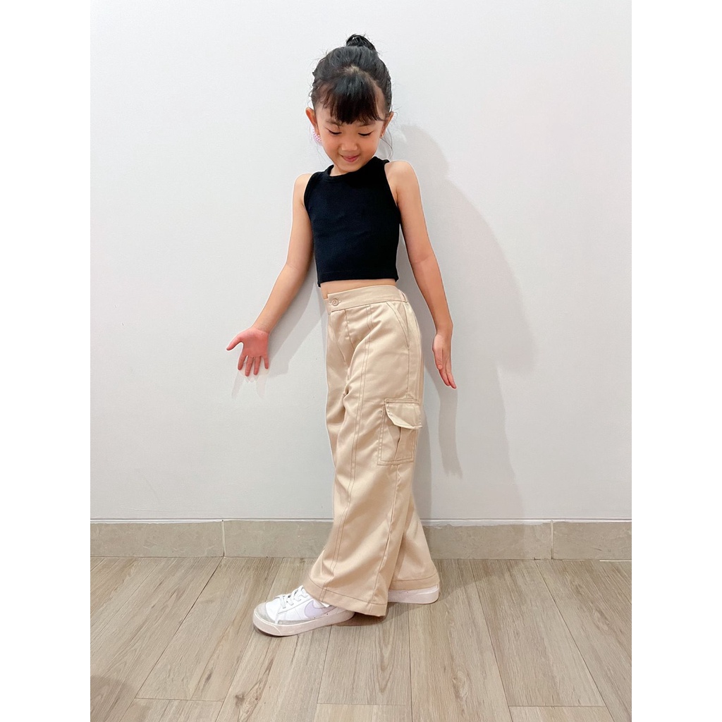 Little M Paper Bag Kargo /Celana Wide Leg Anak Perempuan