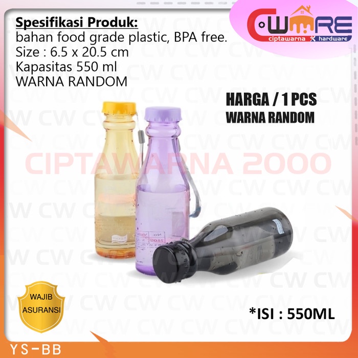 Jual Botol Air Minum Unik BPA FREE Anti Tumpah Mineral Bottle 550 ML ...