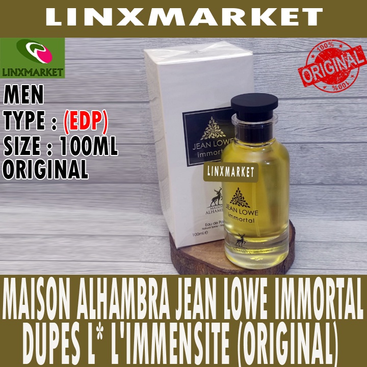 Jual MAISON ALHAMBRA JEAN LOWE IMMORTAL EDP MEN 100ML DUPES L* L