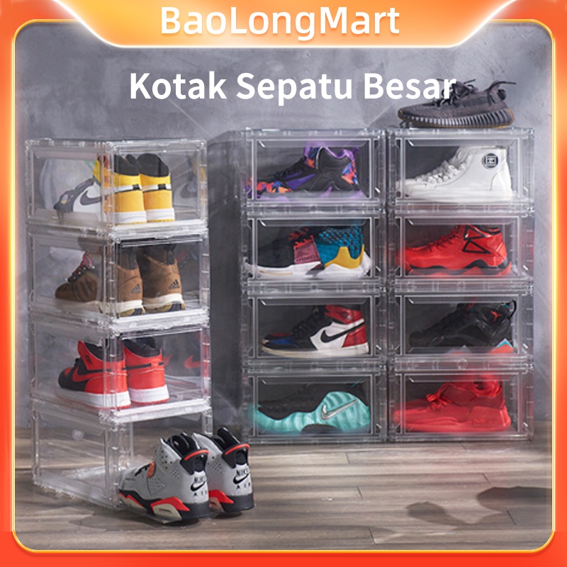 Jual Kotak Sepatu Transparan Plastic Kotak Sepatu Akrilik Acrylic Sepatu Storage Box Sepatu