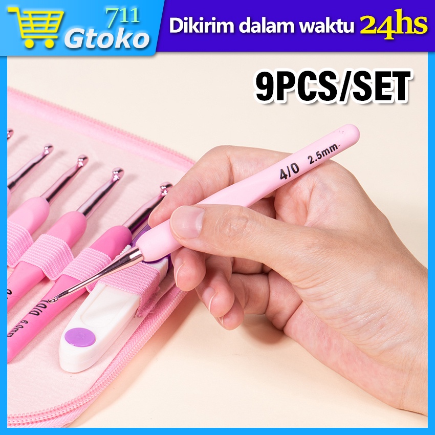 Jual Jarum Rajut Hakpen Set Tulip Etimo Rose Pink Crochet Hook ...