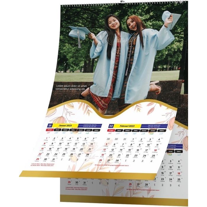 Jual Cetak Kalender Dinding Hijriyah Jilid Spiral Model Potrait - 8