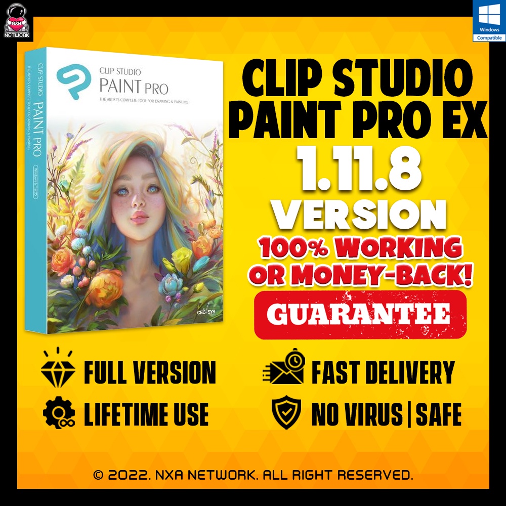 Jual Clip Studio Paint Pro EX 1.11.8 + Materials Guide Provided
