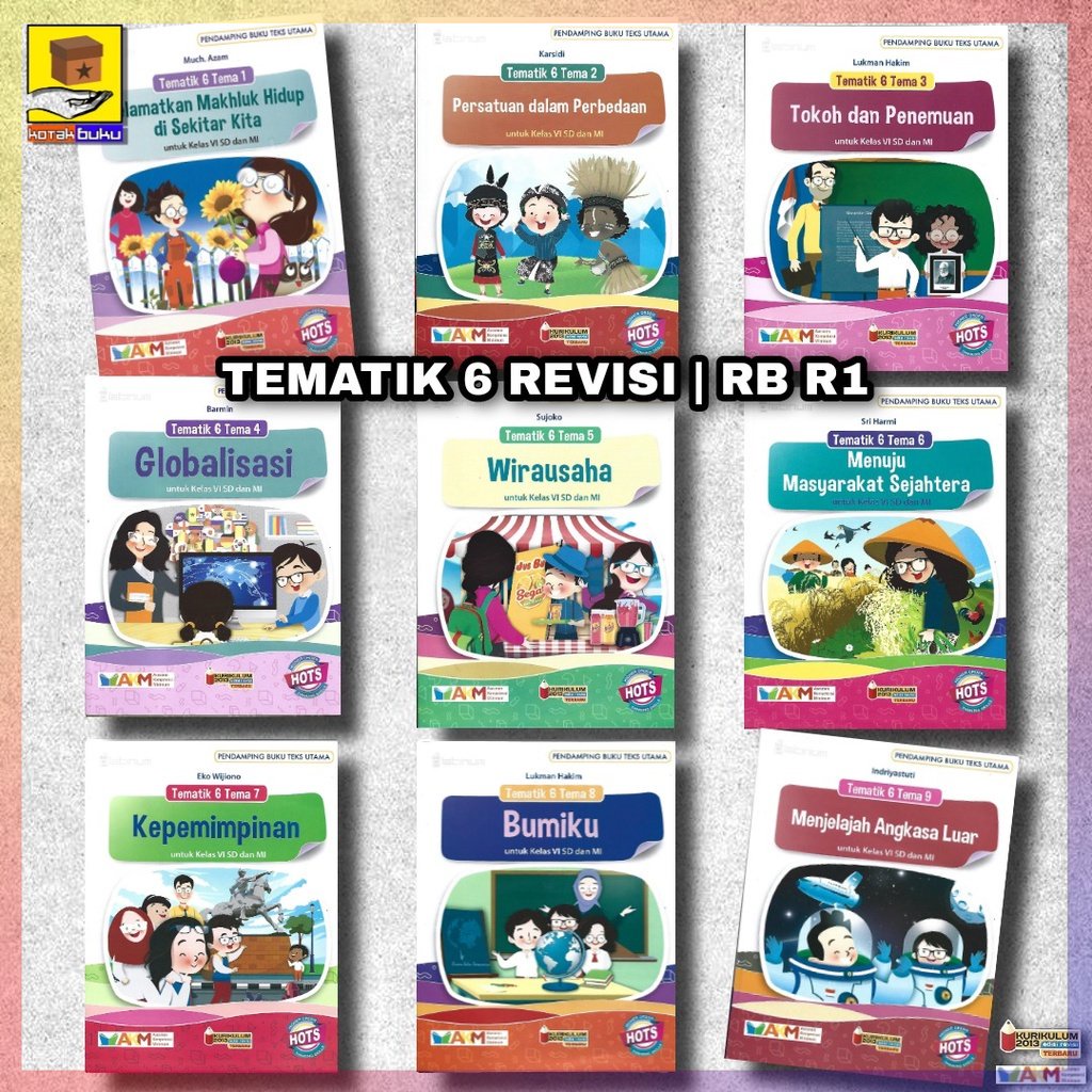 Jual BUKU TEMATIK SD KELAS 6 TEMA 1 2 3 4 5 6 7 8 9 AKM - HOTS PLATINUM ...