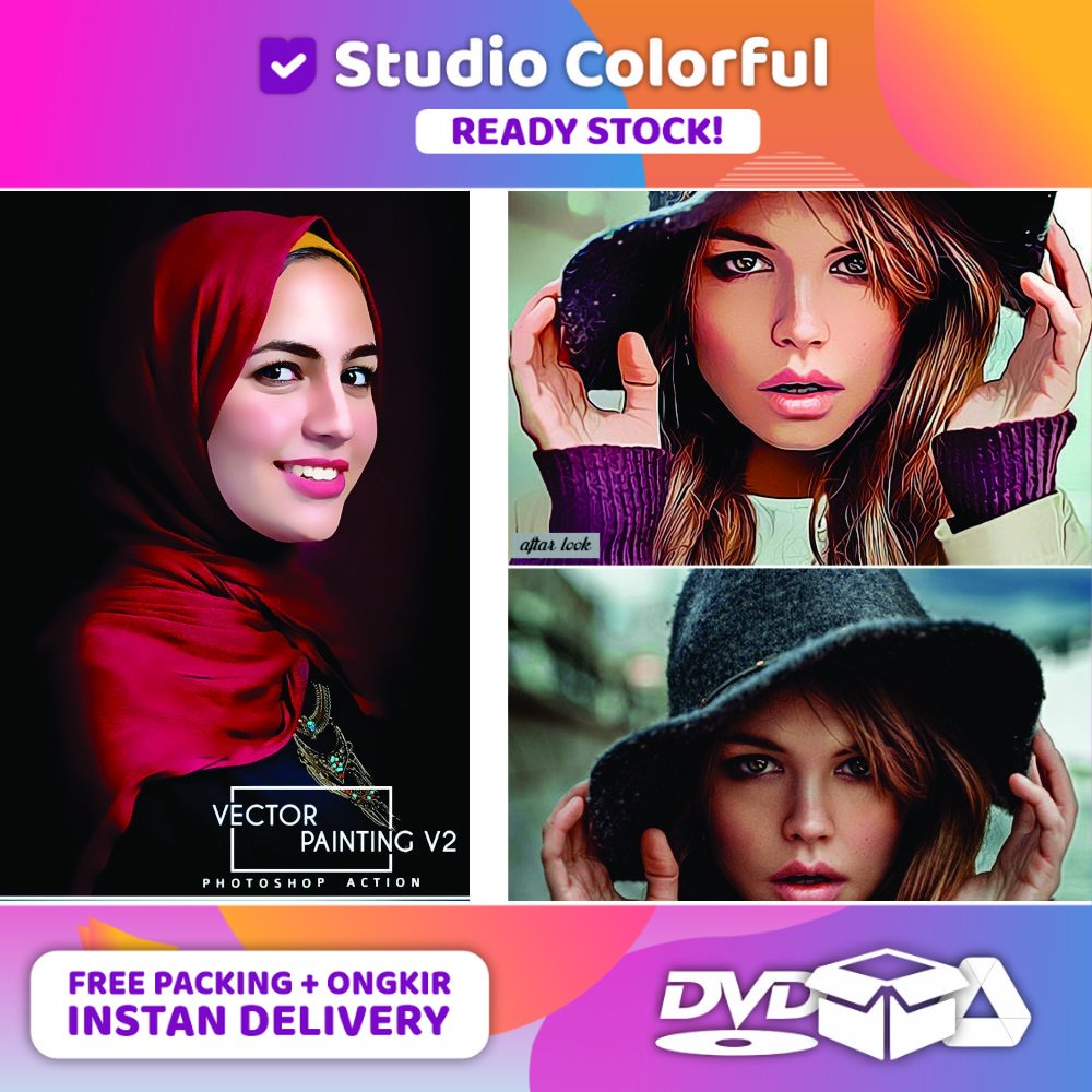 Jual Vector Painting V2 Photoshop Action | Shopee Indonesia