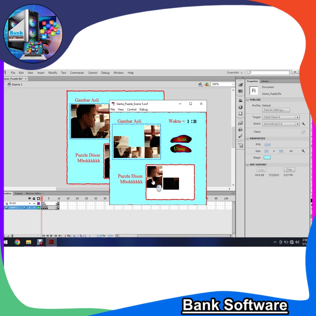 Jual Source Code Adobe Flash Game Puzzle untuk program skripsi atau TA ...