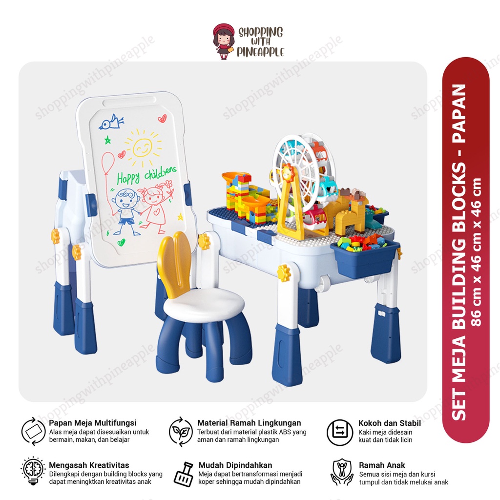 Jual SWP - Set Meja Papan Multifungsi Free Building Blocks/ Meja