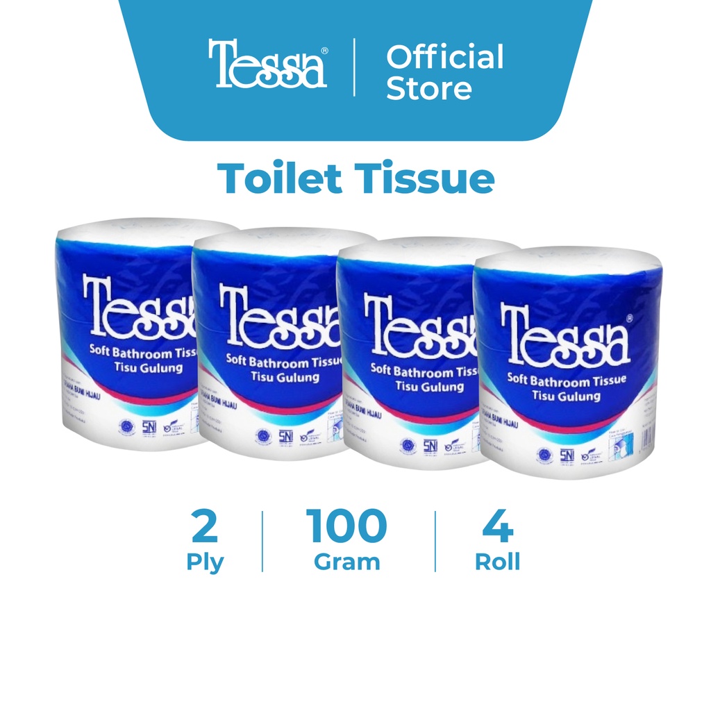 Jual Tessa Toilet Tissue Single Terra 4 x (100g x 2 ply) | Shopee Indonesia
