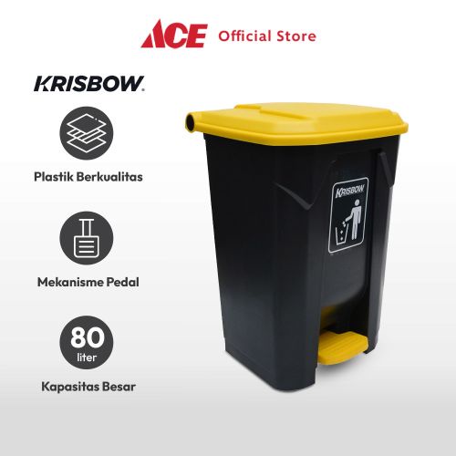 Jual Ace Krisbow Ltr Tempat Sampah Plastik Pedal Abu Abu Tong