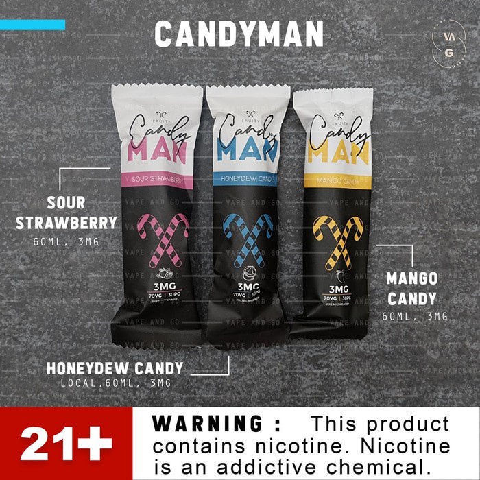 Jual Candy Man Series Ml Mg By Candyman Freebase E Juice Authentic