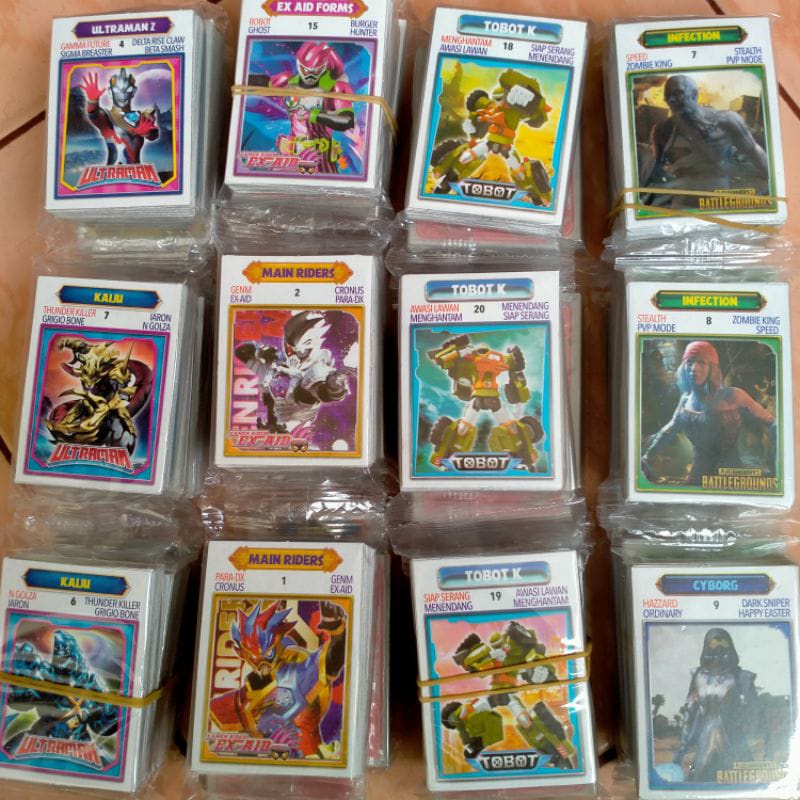 Jual 12 PACK MAINAN KARTU KWARTET TRADING CARD GAME / PERMAINAN KARTU ...
