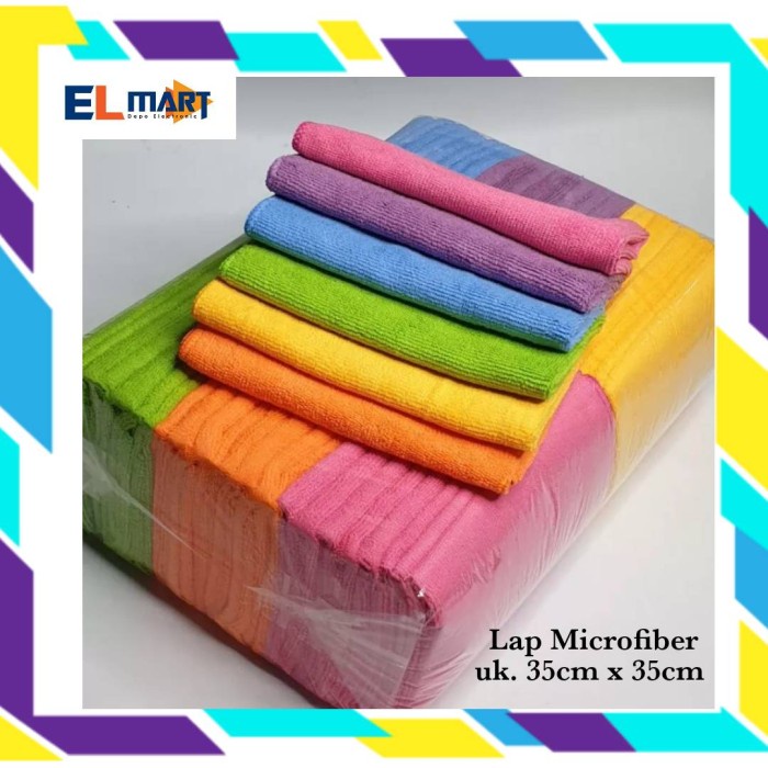 Jual Kain Lap Microfiber Serbaguna X Cm Serbet Pembersih Tebal Kl