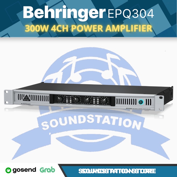 Jual BEHRINGER EUROPOWER EPQ304 300W 4 Channel Power Amplifier with ATR