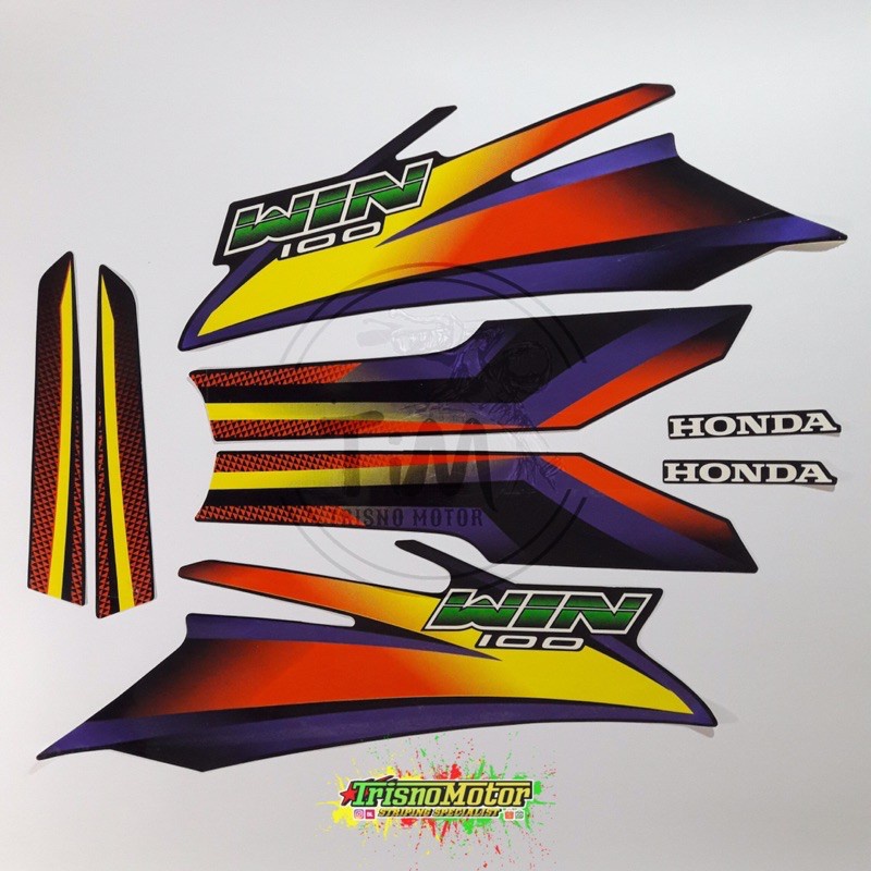 Jual striping sticker stiker lis list polet body Honda WIN 100 win 04 ...