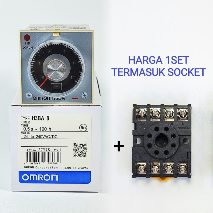 Jual TIMER OMRON H3BA-8 220VAC + SOCKET | Shopee Indonesia