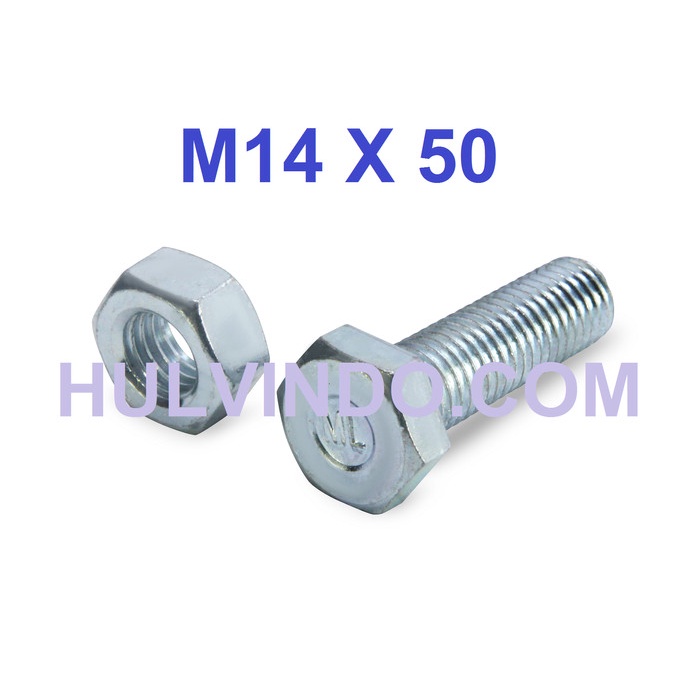 Jual Baut Mur Hex Putih M X Bmp Baut Hexagon Bolt Nut