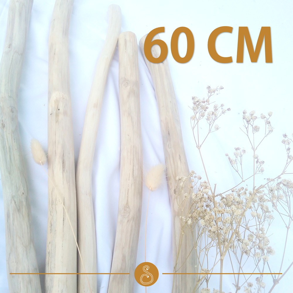 Jual kayu macrame / ranting jati / wood macrame / teak wood branch 60 ...