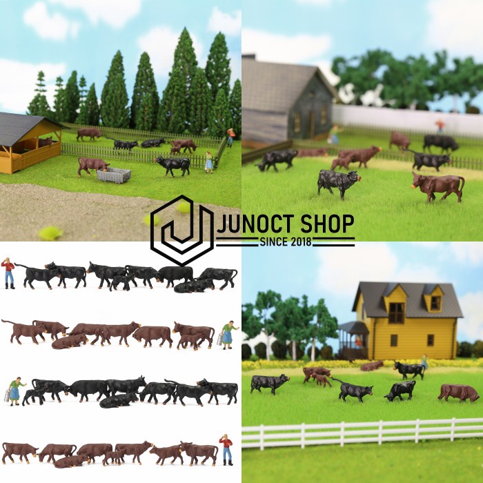 Jual Miniatur Hewan Sapi Perternakan 1:87 HO Scale 1:75 1:64 Maket ...
