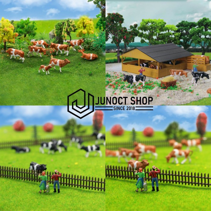 Jual Miniatur Hewan Sapi Perternakan 1:87 HO Scale 1:75 1:64 Maket ...