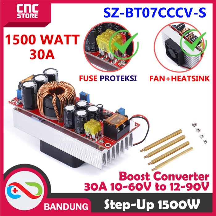 Jual MODULE STEP-UP 30A 1500W 1500 WATT BOOST CONVERTER DC10-60V TO 12 ...