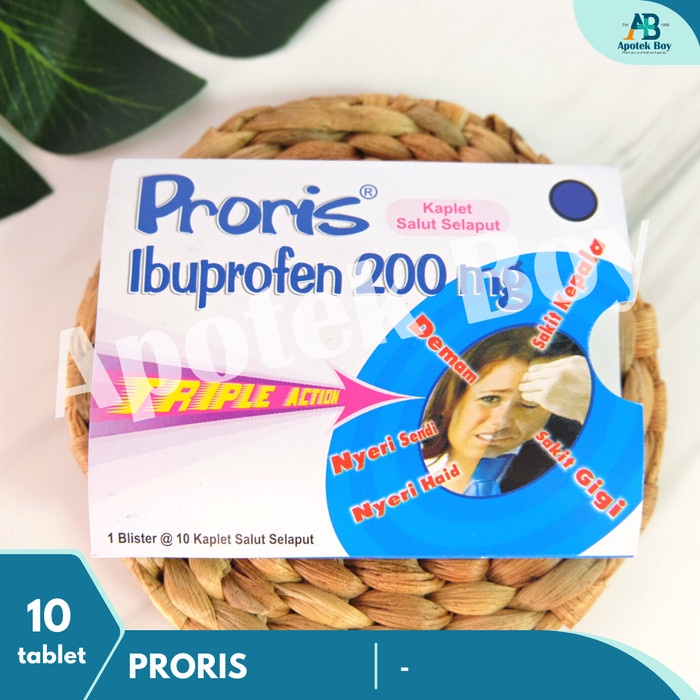 Jual PRORIS TABLET TRIPLE ACTION | IBUPROFEN 200 MG | Shopee Indonesia
