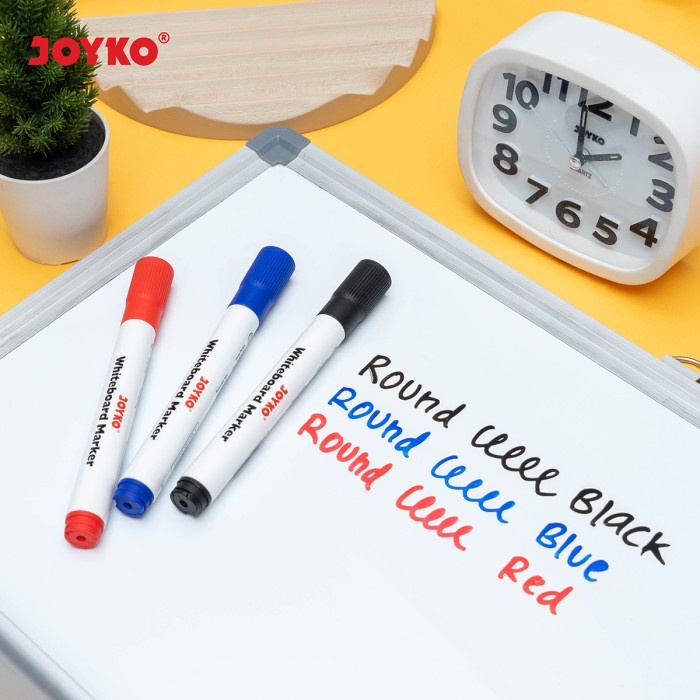 Spidol Papan Tulis Dapat Dihapus Whiteboard Marker Joyko Refillable (4)