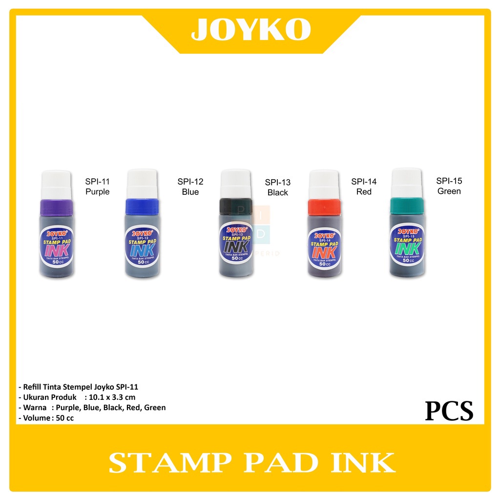 Jual Joyko Stamp Pad Ink Refill Tinta Stempel Spi Spi Spi Spi Spi Pcs