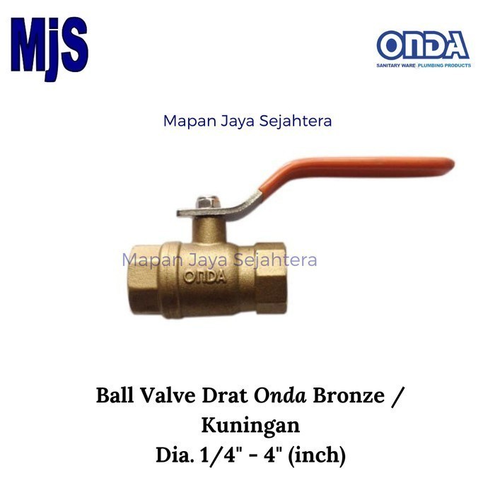 Jual Ball Valve Screw Onda Dia Kran Drat Onda Kuningan Bronze Shopee Indonesia