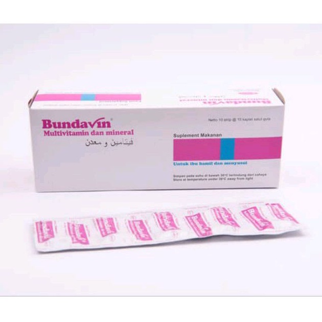 Jual Bundavin box / 100 kaplet -- Multivitamin dan Mineral | Shopee ...