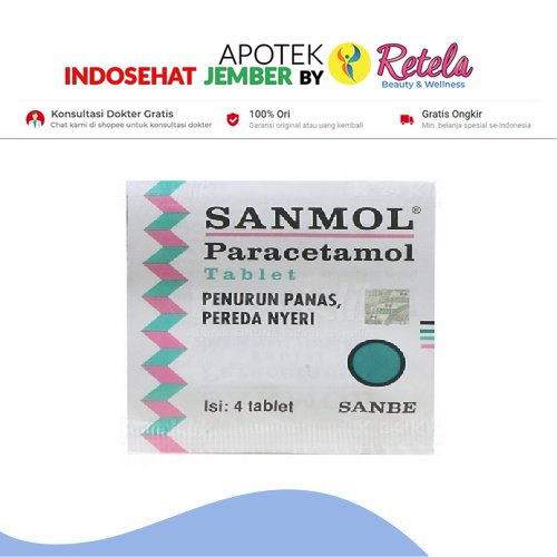 Jual Sanmol 500mg 1 Strip Isi 4 Tablet Shopee Indonesia