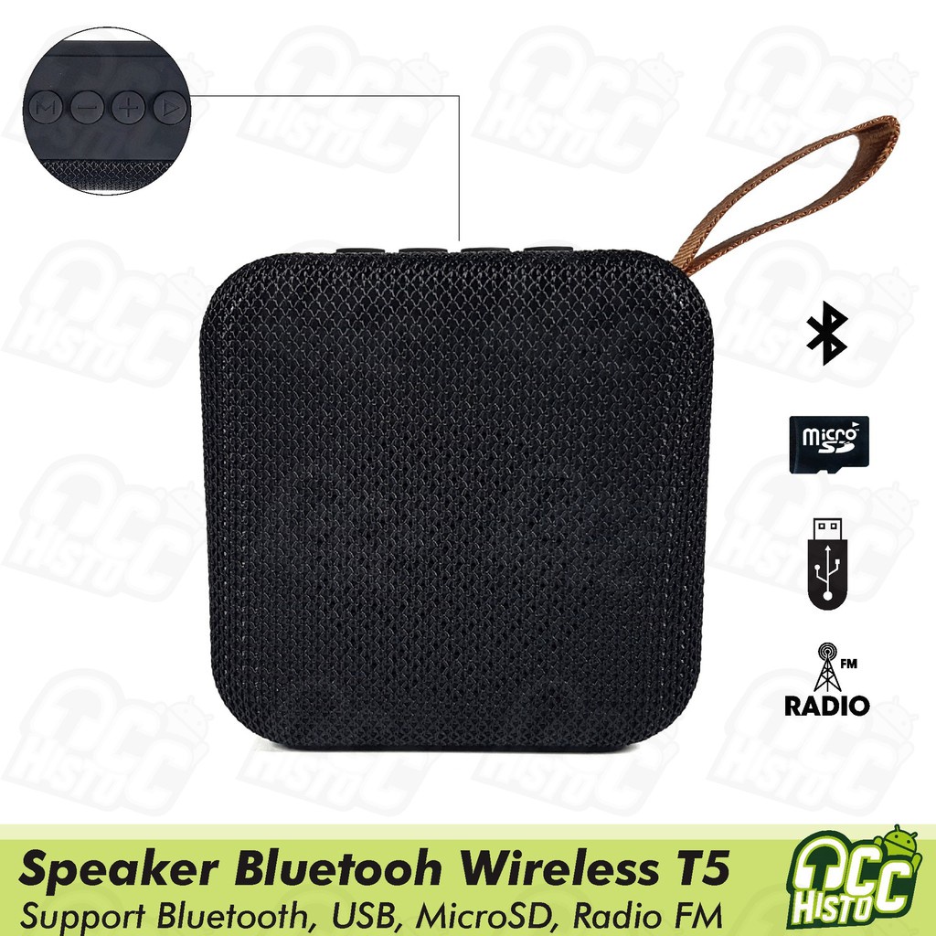 Jual Speaker Bluetooth Wireless Mini Portable T5 Support SD card, USB ...