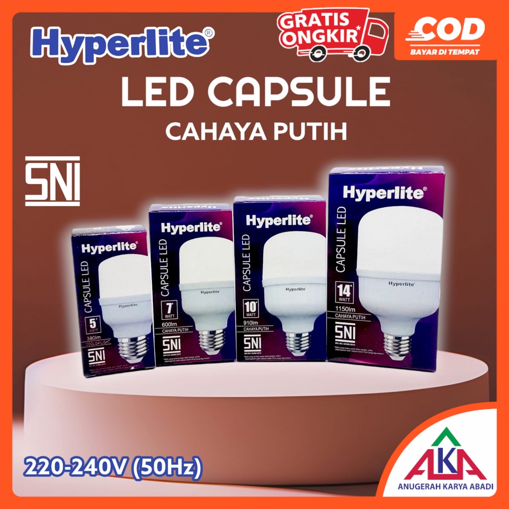 Jual HYPERLITE Bohlam Lampu Led CAPSULE 5W 7W 10W 14W E27 SNI ...