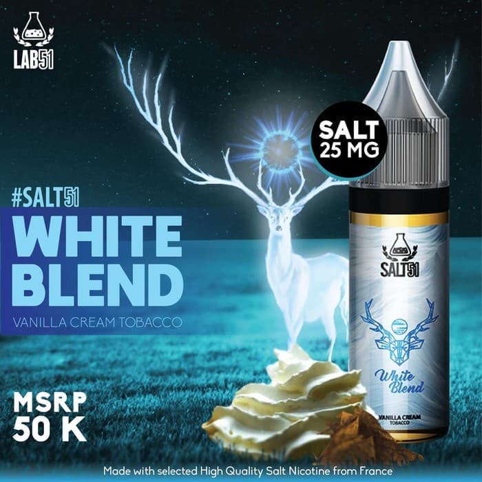 Jual [SALT] WHITE BLEND SALTNIC 15ML 25MG BY LAB51 LIQUID VAPE SALT ...