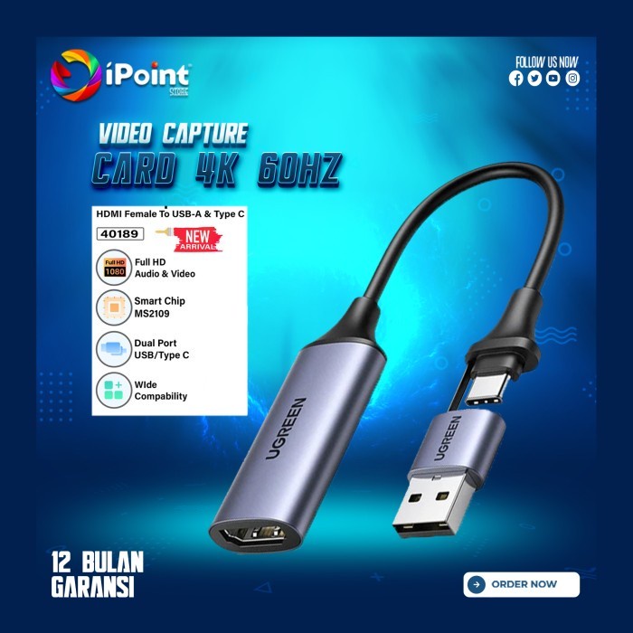 Jual Ugreen 60hz HD 4K 2 In 1 HDMI Video Capture Card Mac Windows