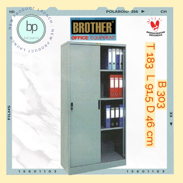 Jual Lemari Arsip Besi Brother B-303 Lemari File Besi Pintu Sliding ...