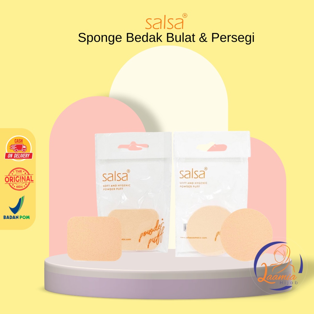 Jual Salsa Sponge Bedak Bulat And Persegi Puff Spons Tepuk Bedak Spon