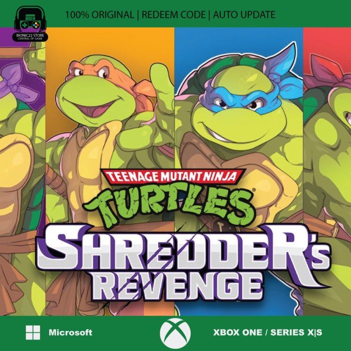 Jual shredder's revenge Xbox One Series XS Original Redeem Code Game