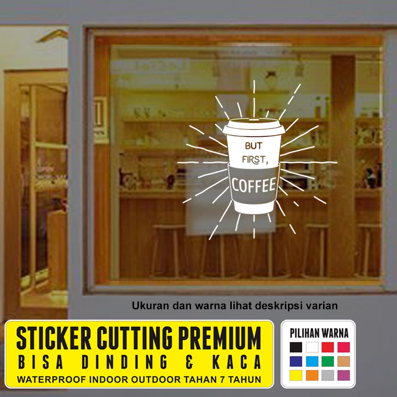 Jual Stiker Dinding Kaca Cafe Quotes Kopi Coffee Shop Sticker Cutting 2 ...