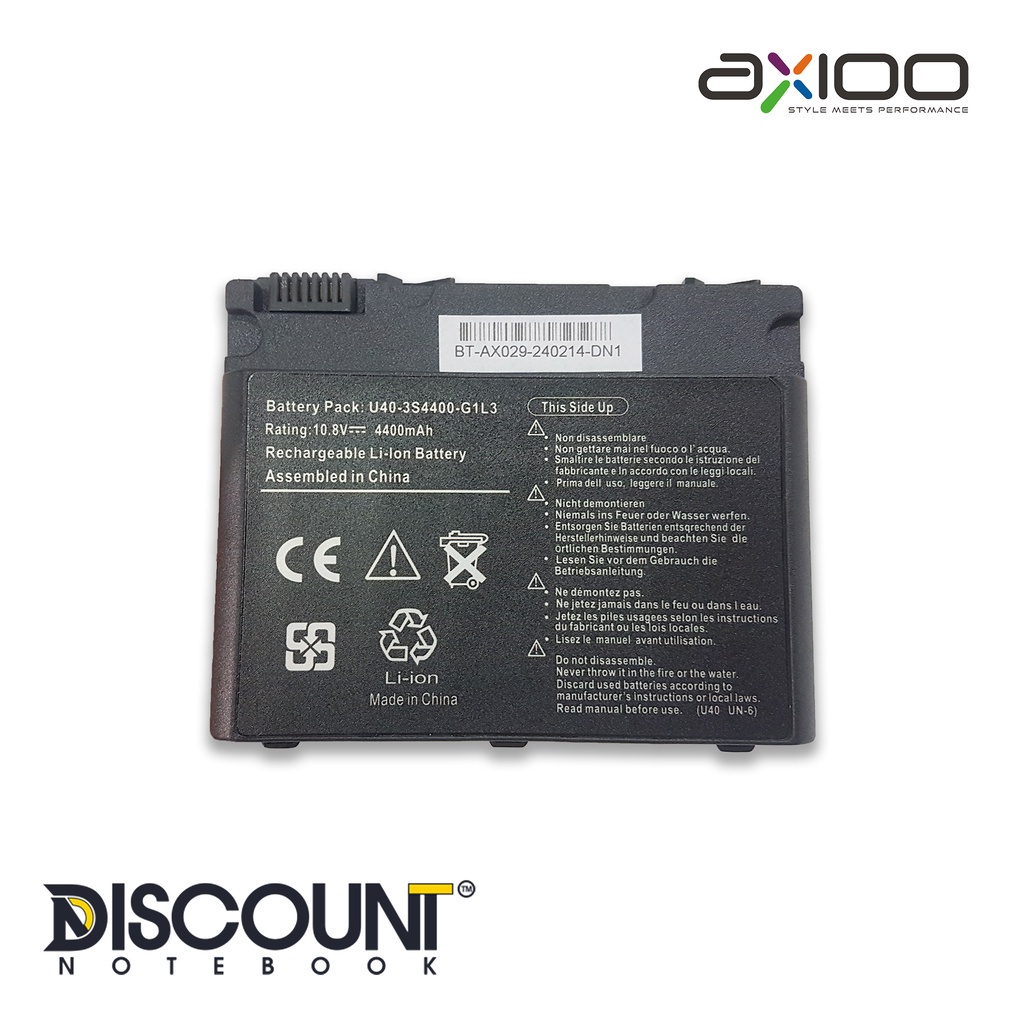 Jual ORIGINAL BATERAI BATRE BATTERY LAPTOP AXIOO U40-3S4400 (6 CELL ...