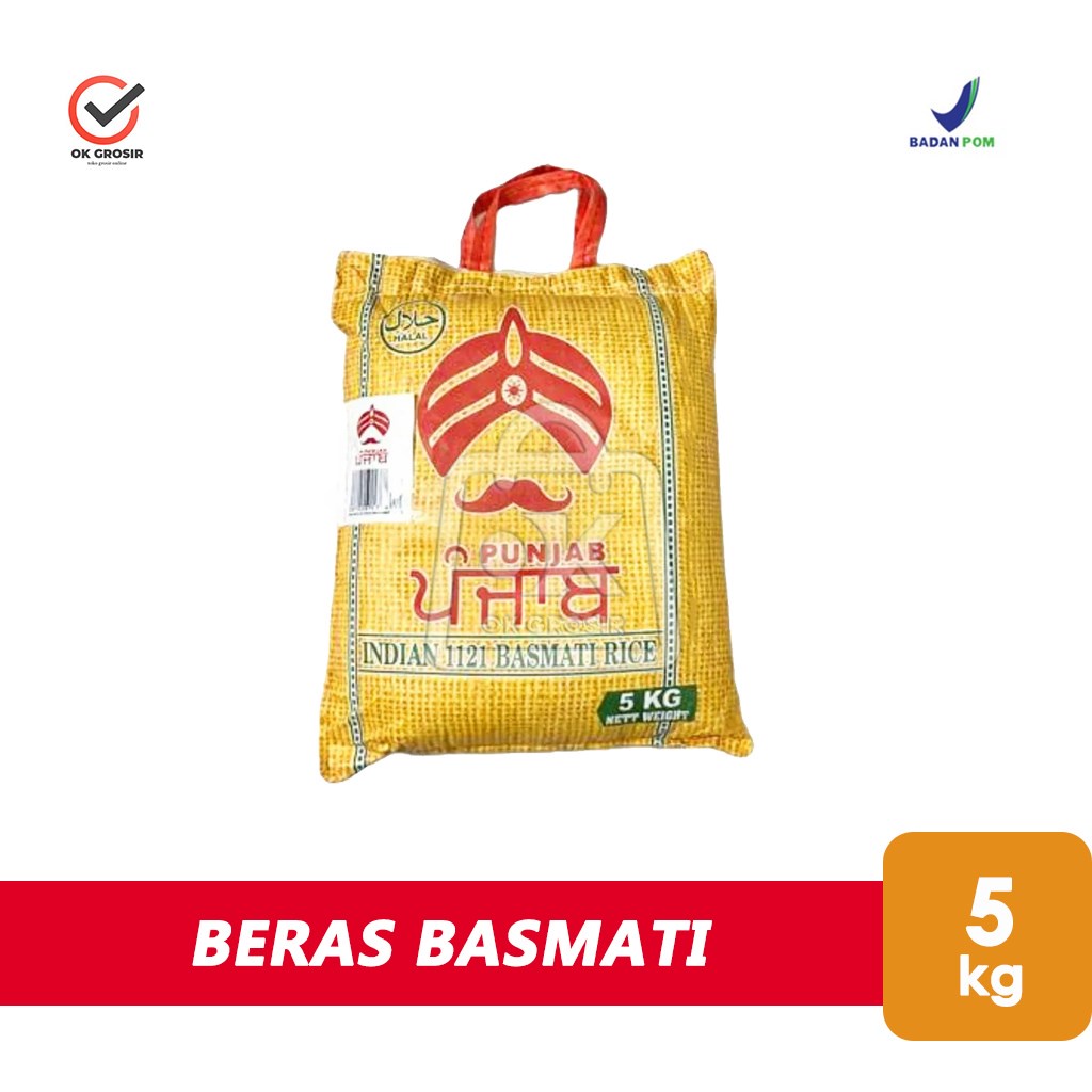 Jual Beras Basmati Punjab / Beras India (Pack 5 kg) | Shopee Indonesia