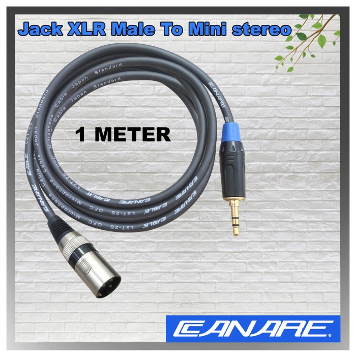 Jual Juan Kabel Audio Jack Xlr Male To Mini Stereo Canare Shopee Indonesia