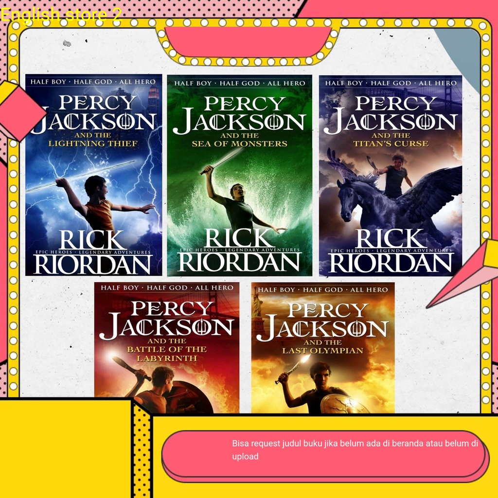 Jual (Eng) Percy Jackson and the Olympians book series 1-5 Rick ...