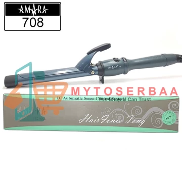 AMARA CT AM 708 Klintong Rambut Blue Ceramic Plat Gepeng Oval Catok Pengeriting Rambut